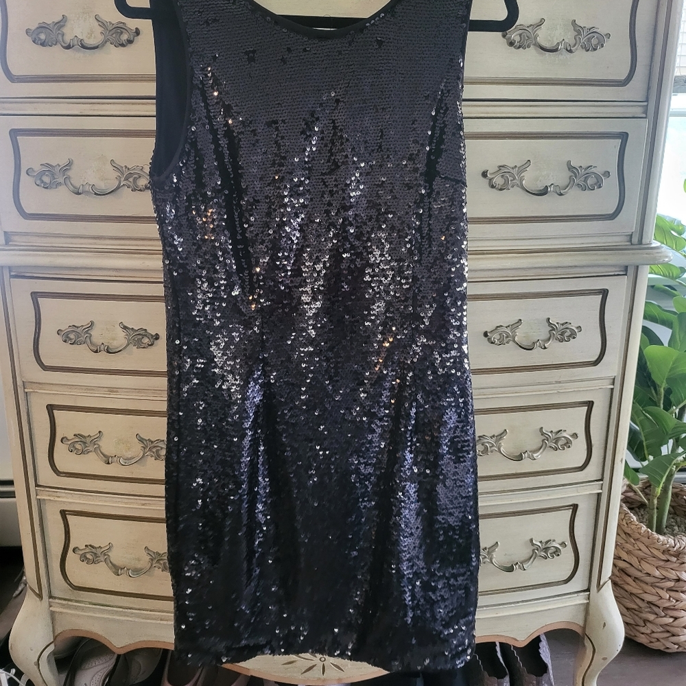 Black sequin dress